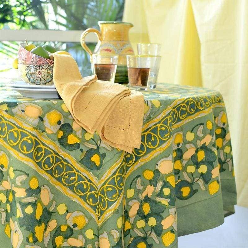 Fruit Yellow & Green French Tablecloths