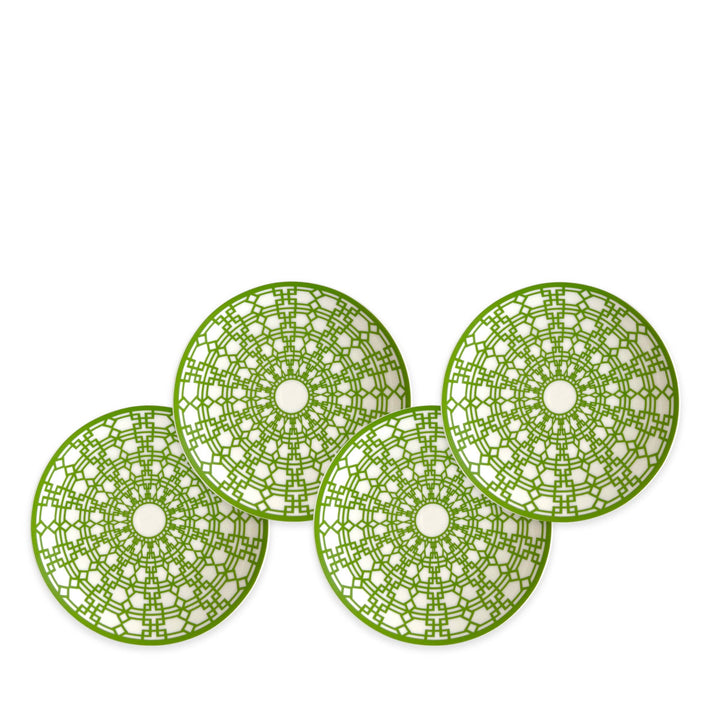Newport Verde Canape Plates, Set of 4