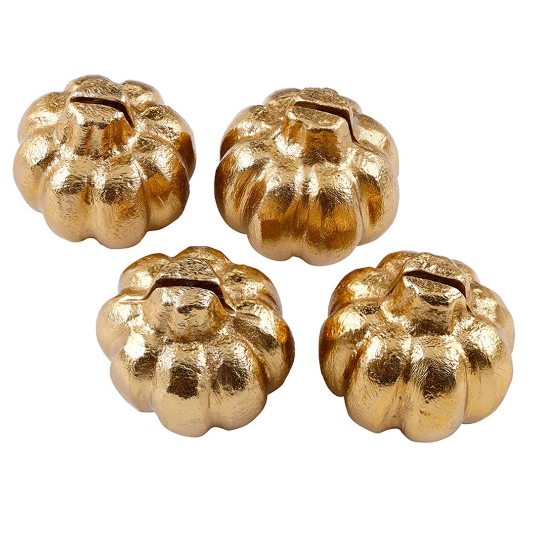 Gold Pumpkin Placecard Holders - Set of 4