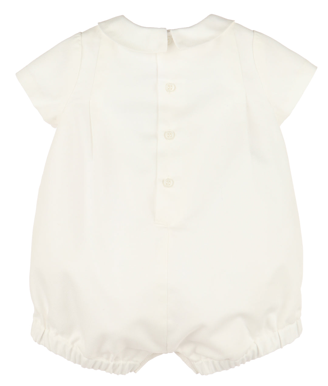 Honeycomb Smocked Baby Boy Bubble with Blue