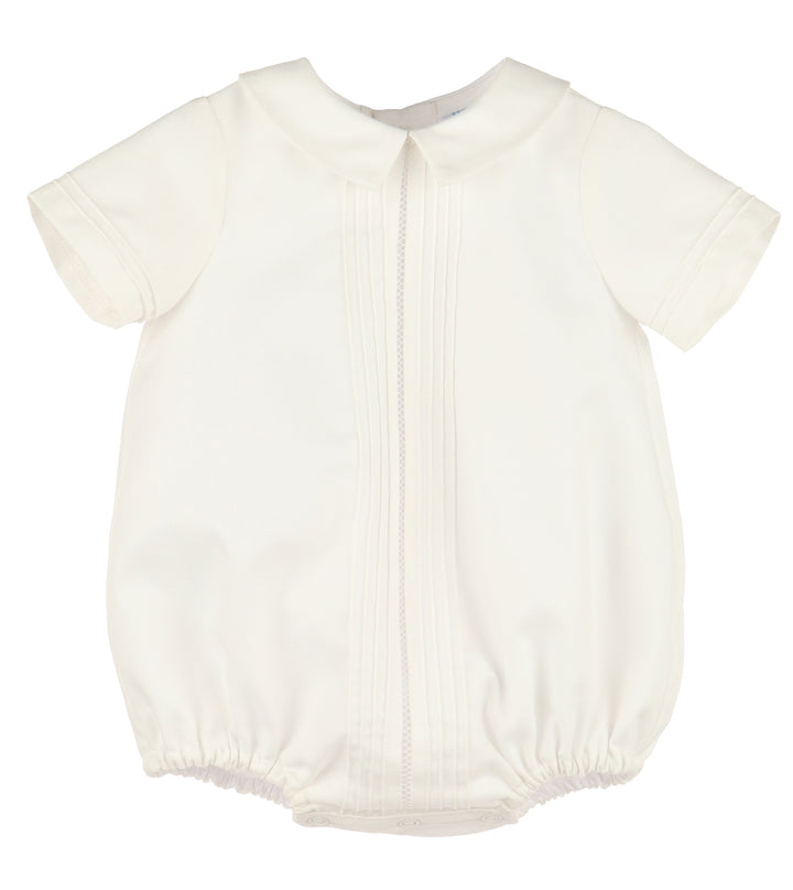 Pintucks Boy Bubble, Ivory