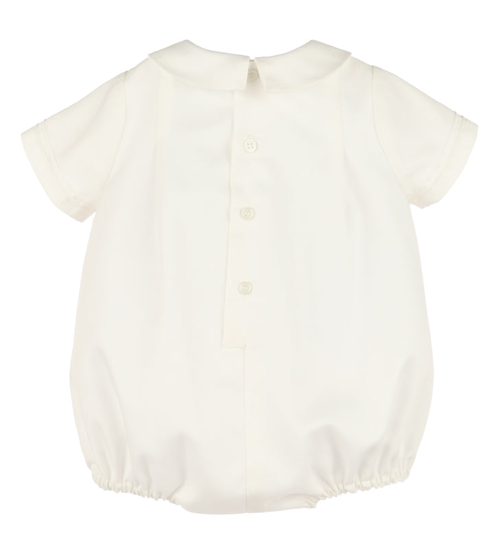 Pintucks Boy Bubble, Ivory