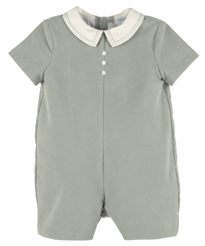 Cozy Cord Boy Romper in Green