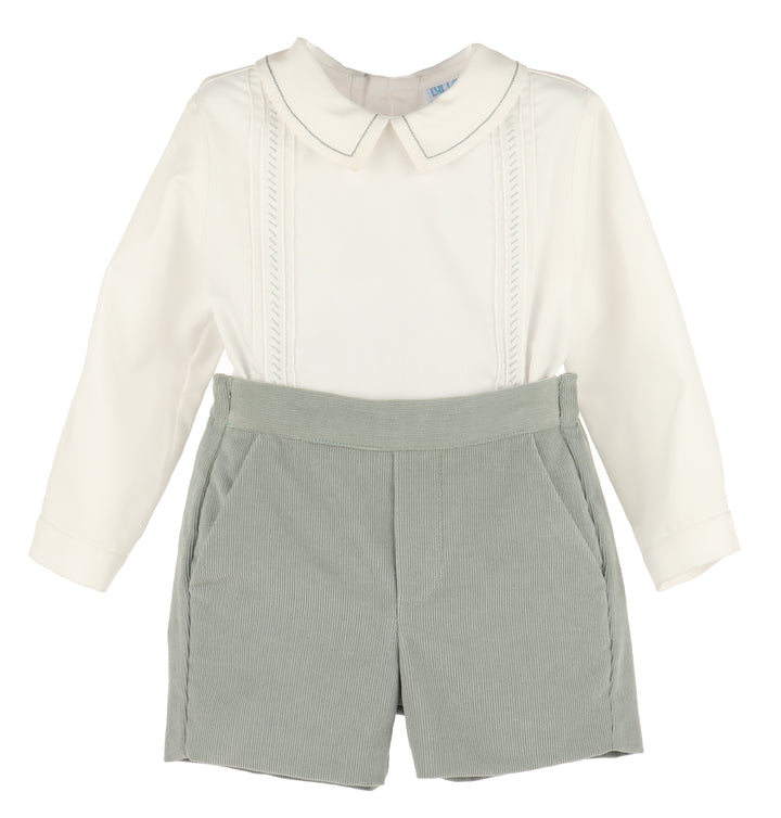 Cozy Cord Boy Set - Sage Green