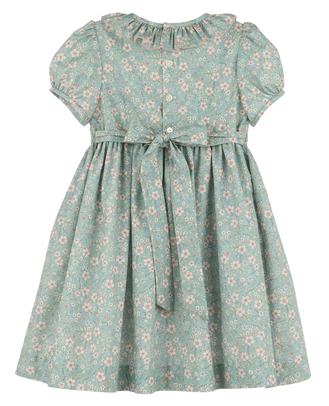Winter Blooms Dress - Aqua