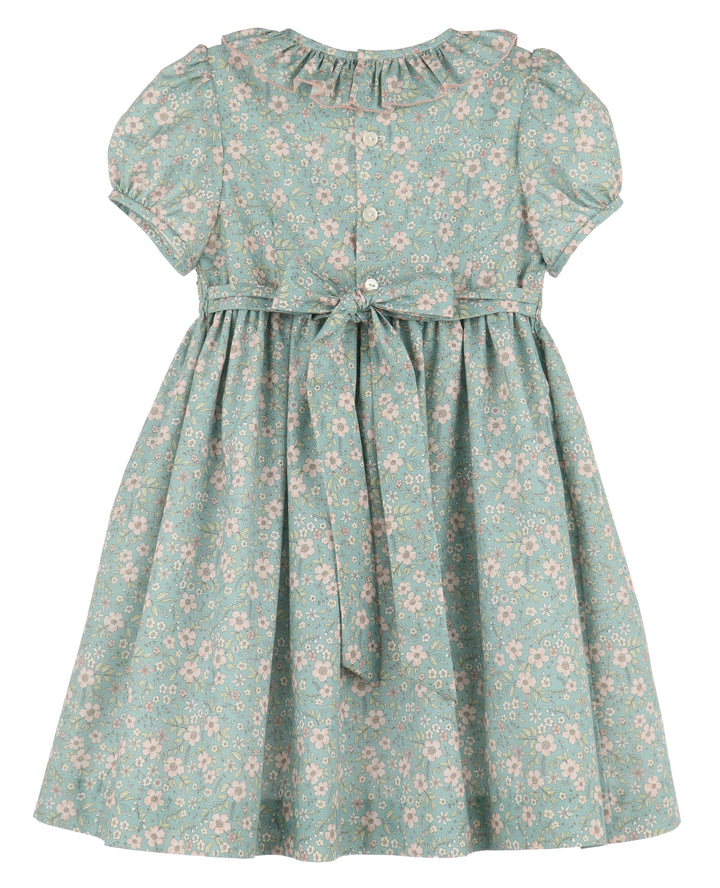 Winter Blooms Dress - Aqua