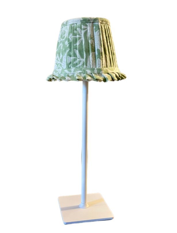 Light green pleated lamp shade