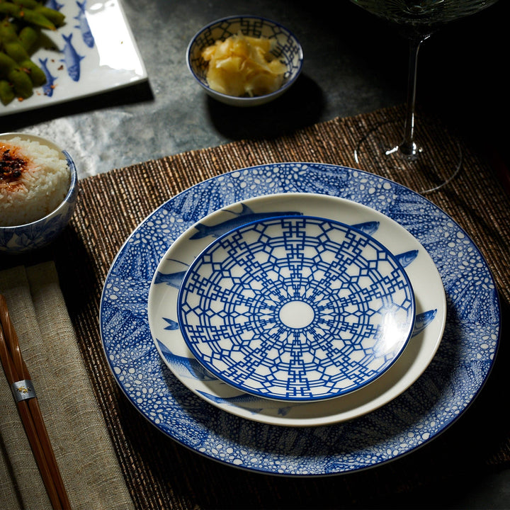 Newport Canape Plates Blue, Set of 4