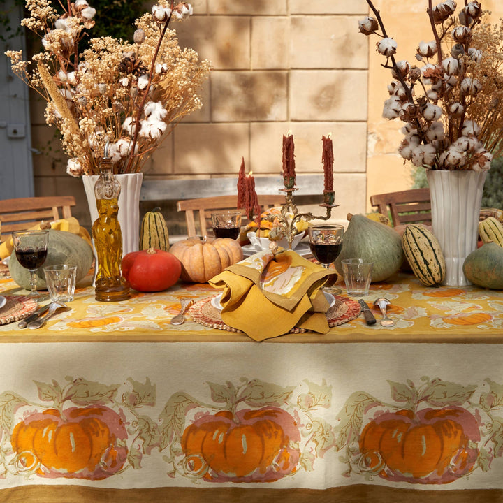 Pumpkin Orange & Mustard Tablecloths