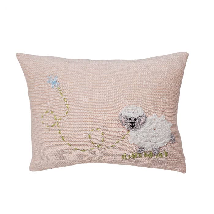 Lamb Mini Pillow - Pink