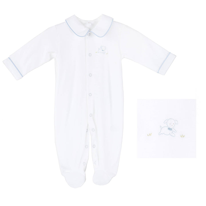 Baby Puppy Cotton Knit Footie