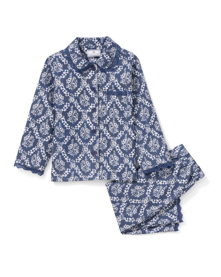 Petite Plume Kid's Twill Grace Pajama Set in Innkeeper Trellis