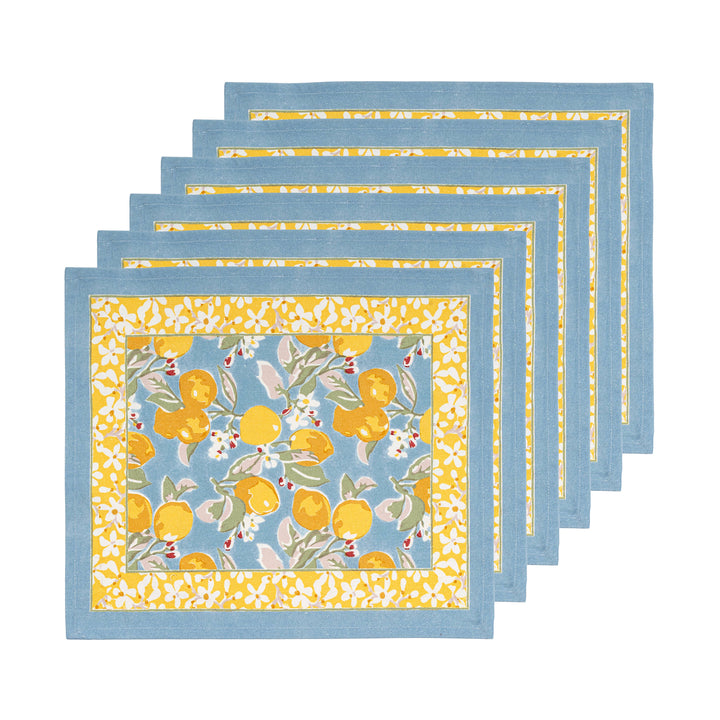 Citron Blue & Yellow Placemats - Set of 6