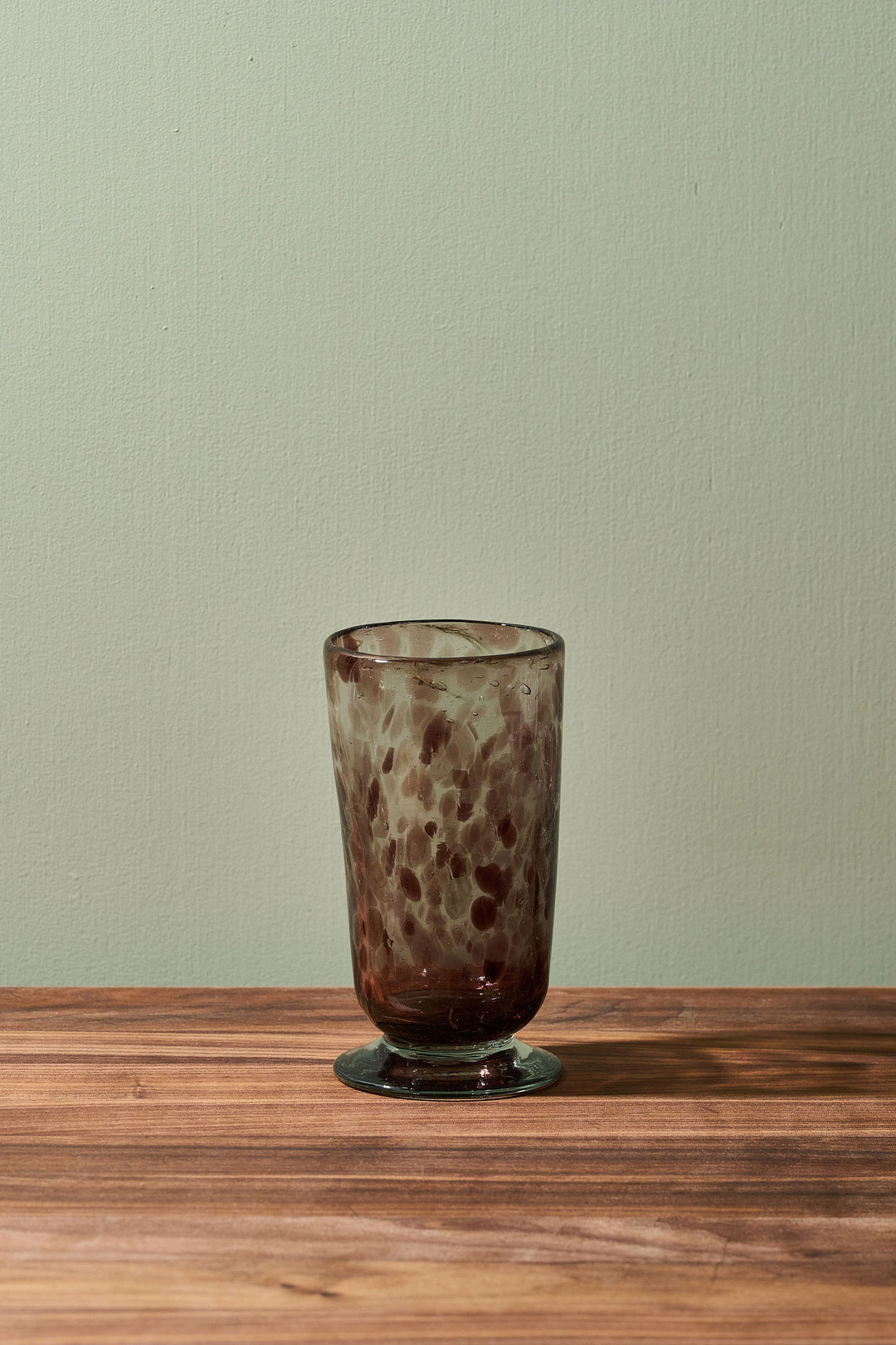 Amethyst Marble Footed Glass