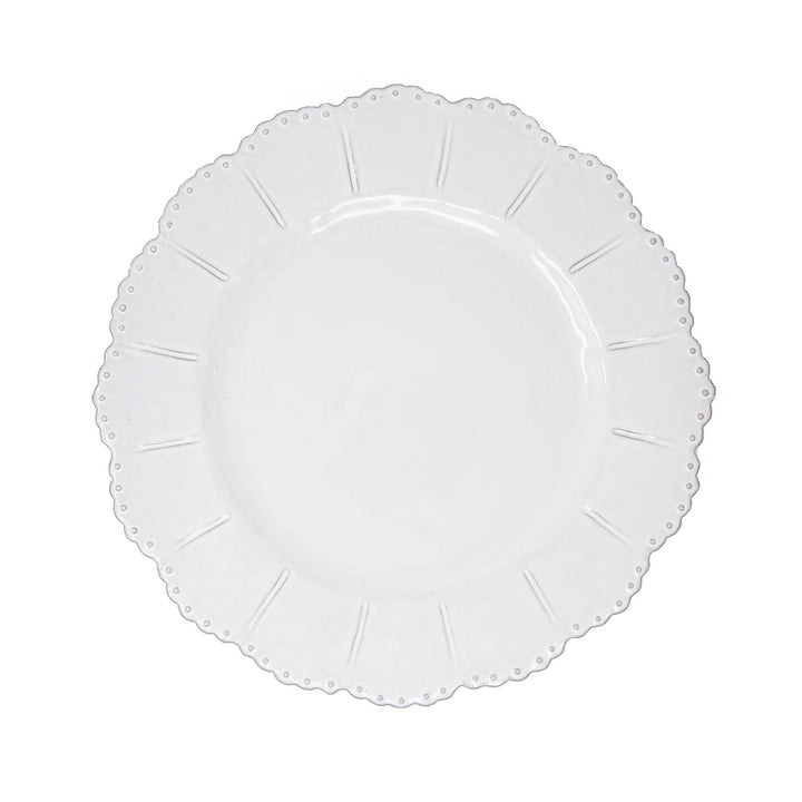 Bella Bianca Beaded Dinner Plate