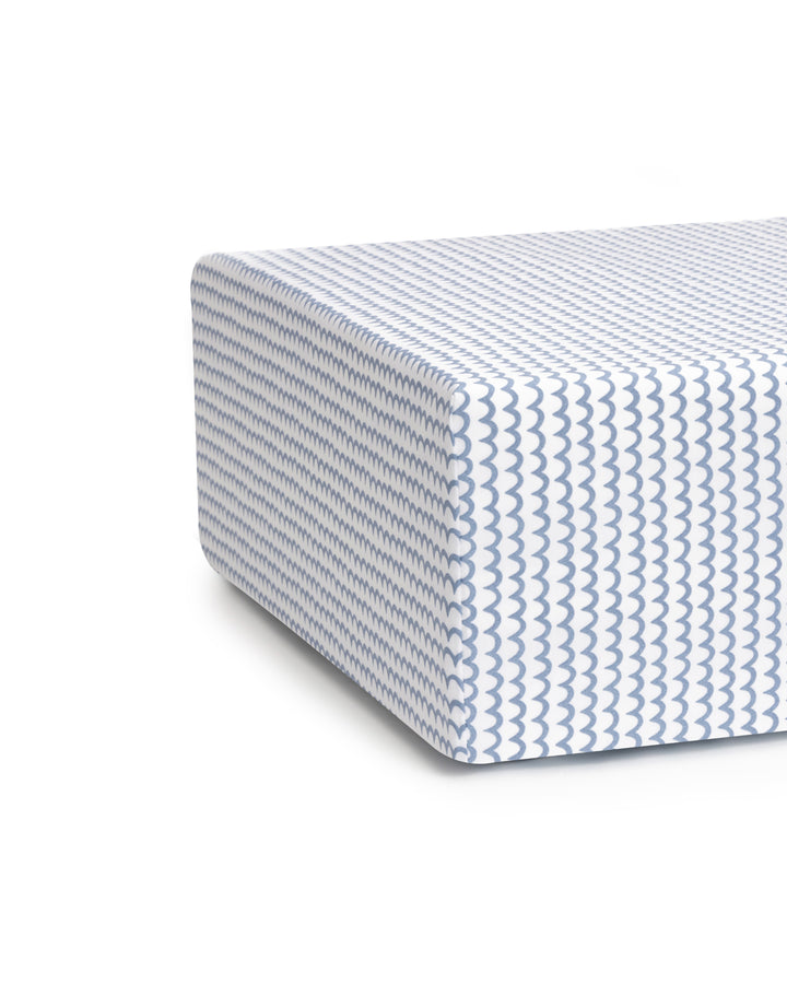 Luxe Premium Percale Crib Sheet in La Mer