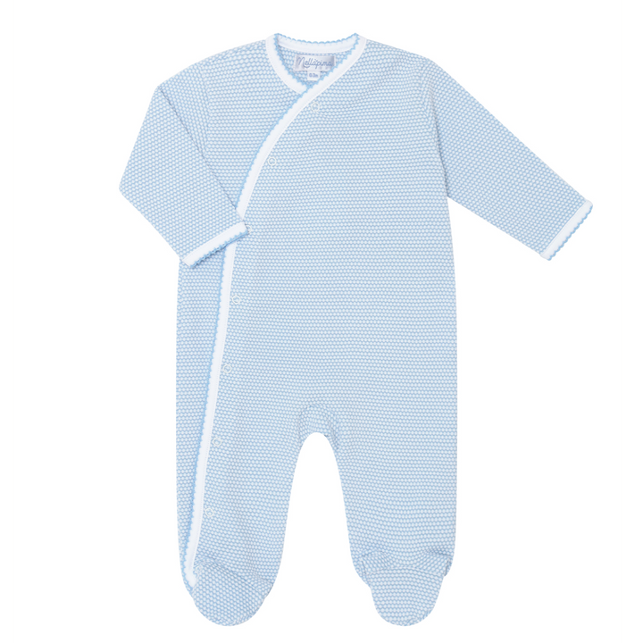 Blue Bubble Crossover Footie