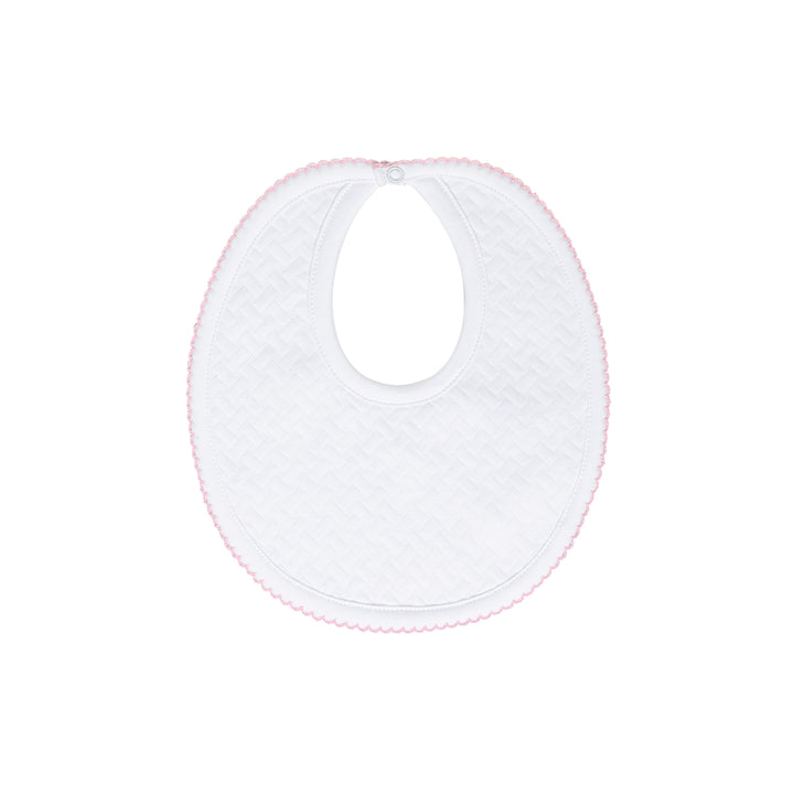 Basket Weave Bib - Pink