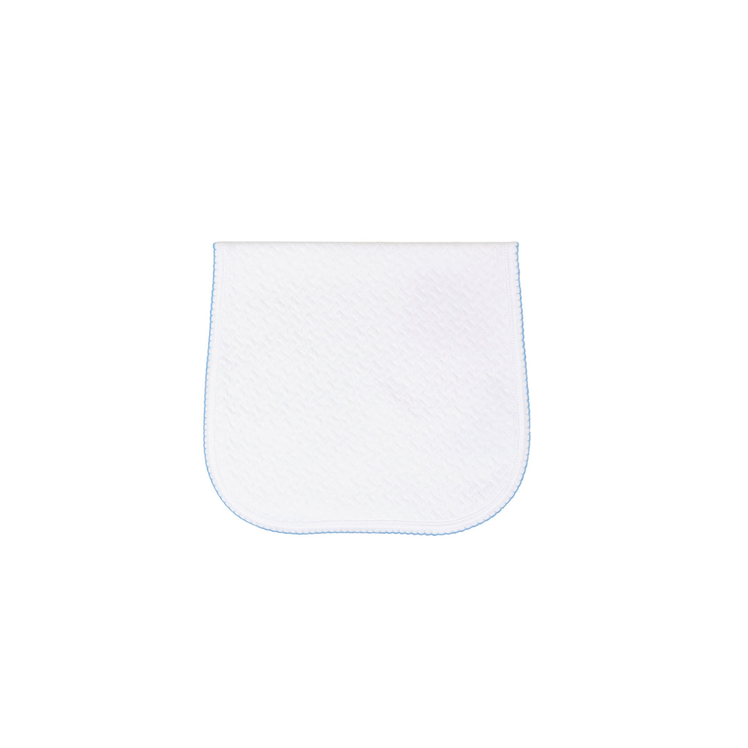 Basket Weave Burp Cloth - Blue