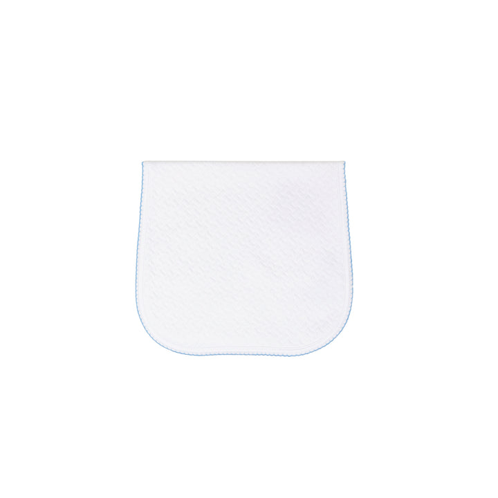 Basket Weave Burp Cloth - Blue