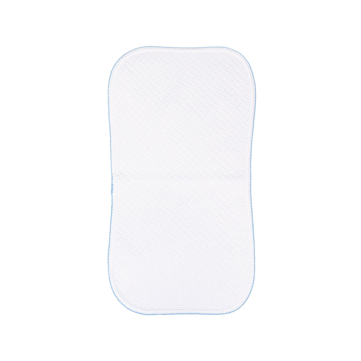 Basket Weave Burp Cloth - Blue