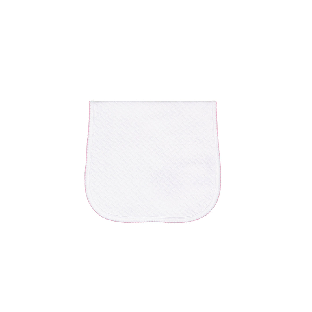 Basket Weave Burp Cloth - Pink