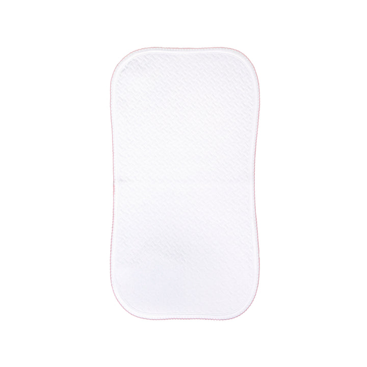 Basket Weave Burp Cloth - Pink