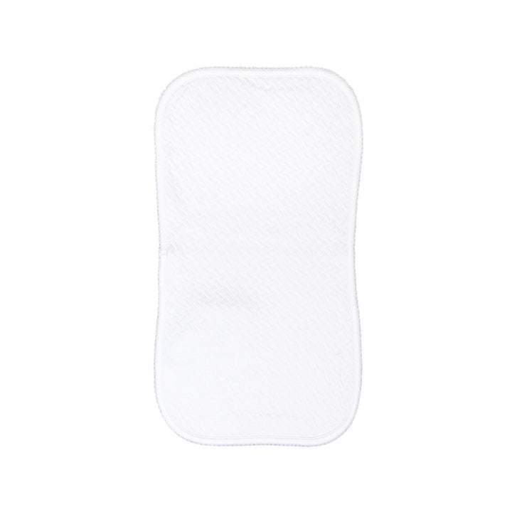 Basket Weave Burp Cloth - White