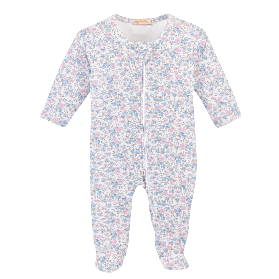 baby floral printed footie