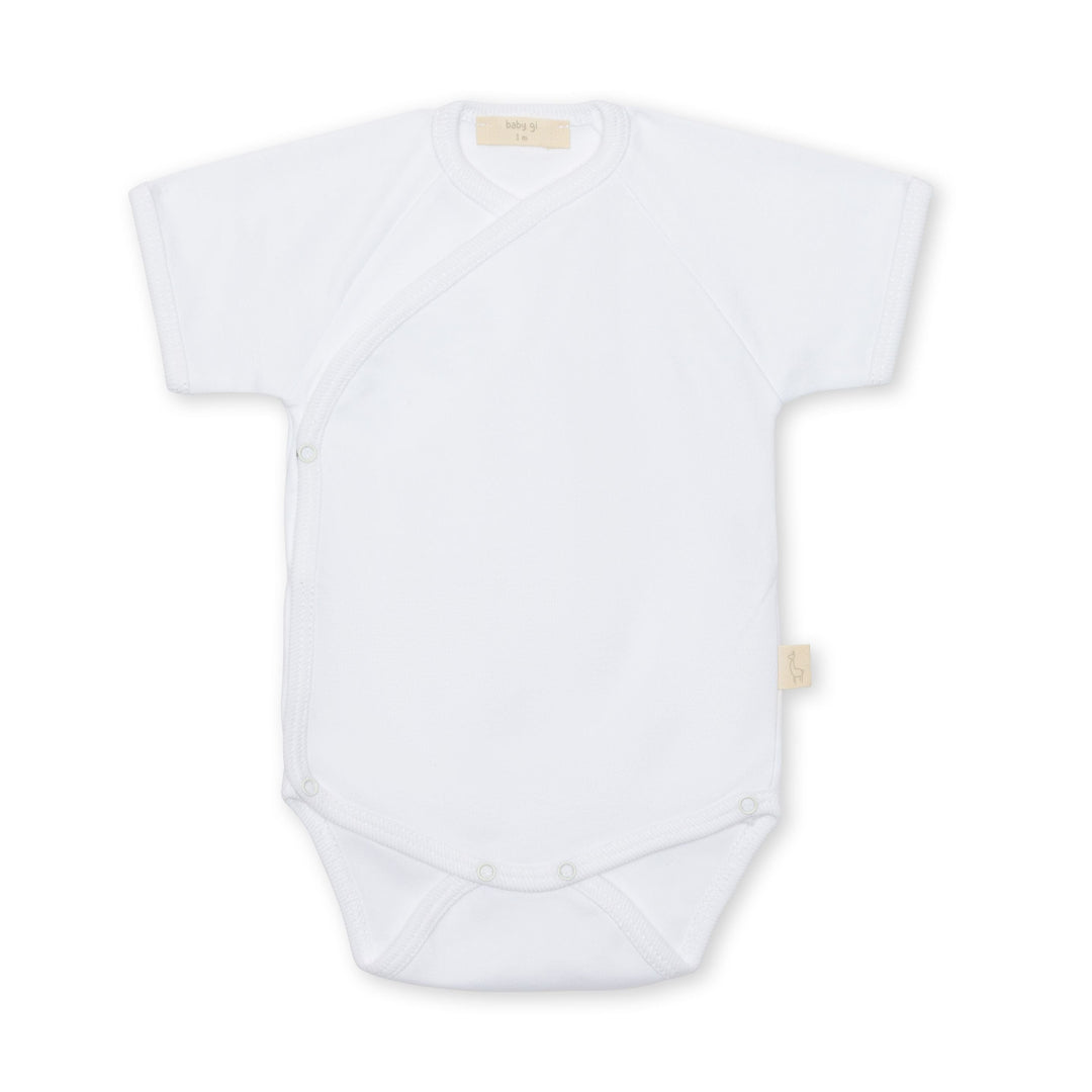 White baby bodysuit on a white background