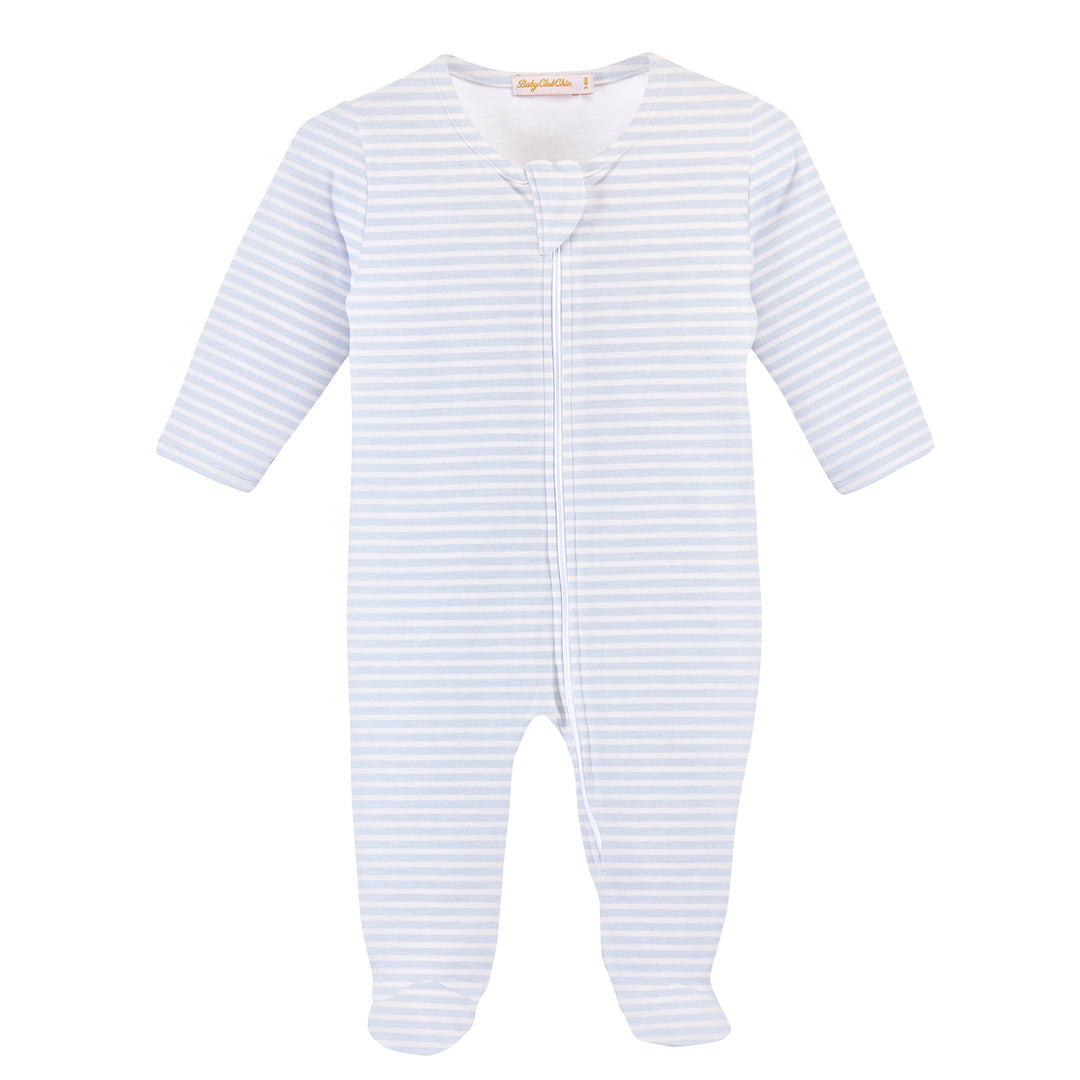 striped baby footie