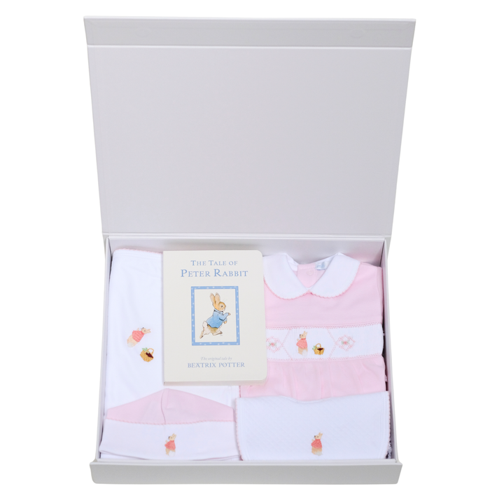 Baby Girl Hand Embroidered Bunny Gift Set