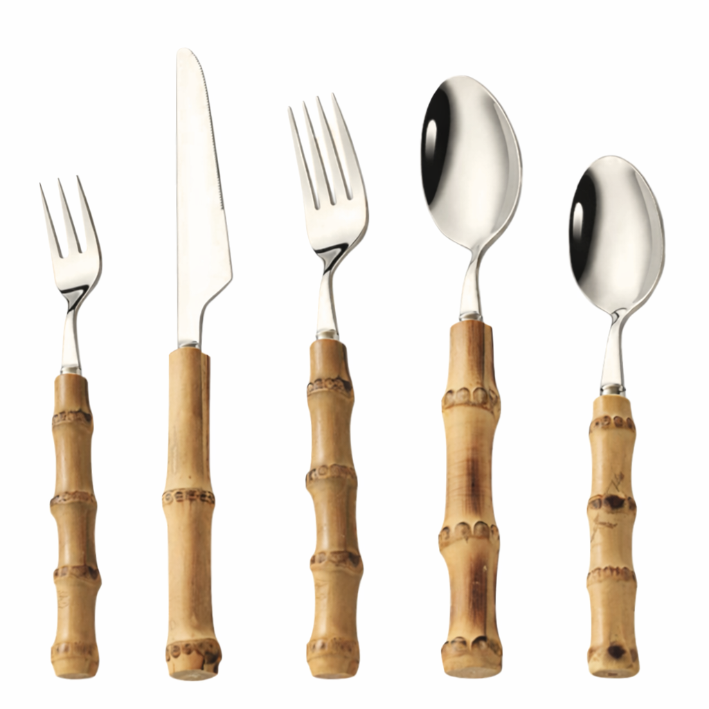 Set of 5 Bmaboo Flatware