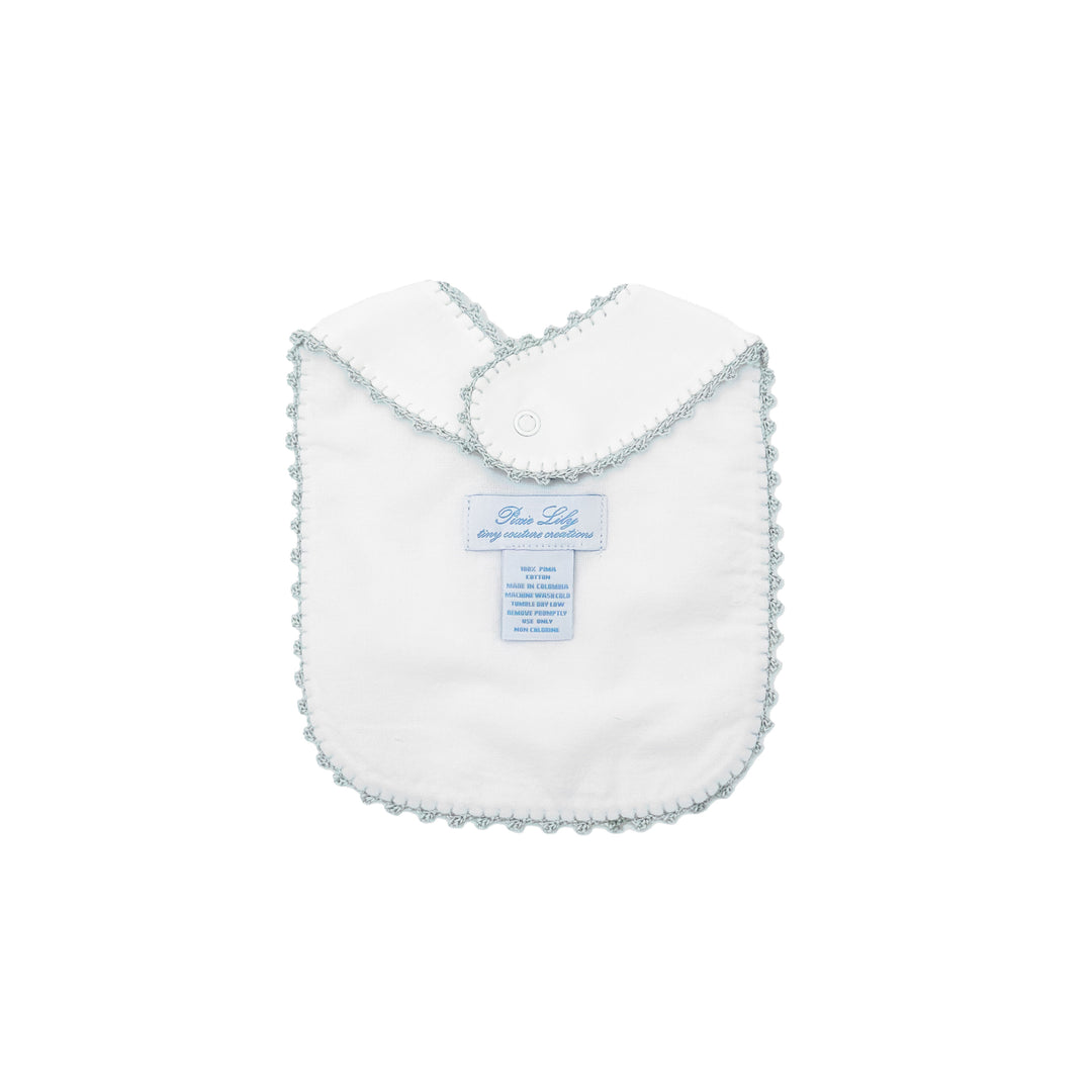 Jersey Bib with Crochet Trim