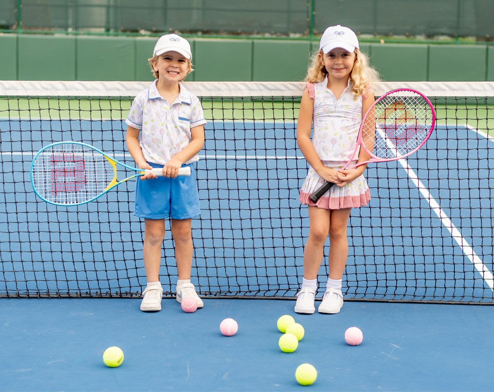 Girls Tennis Baseball Hat with Bow