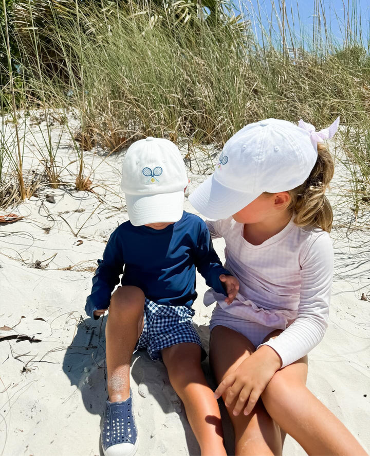 Girls Tennis Baseball Hat with Bow