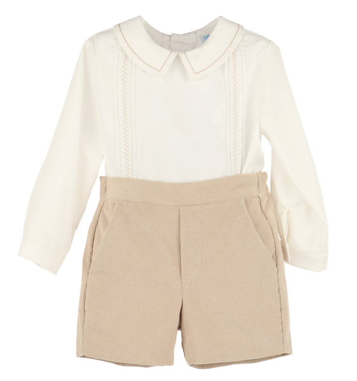 Cozy Cord Boy Set - Beige