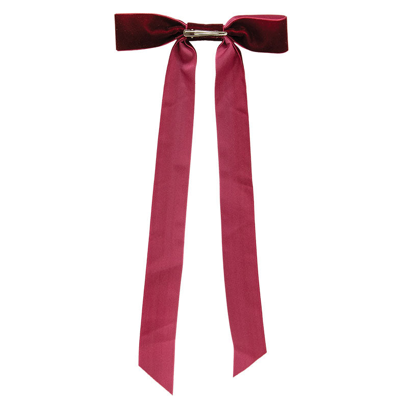 Back of Velvet Burgundy Bow