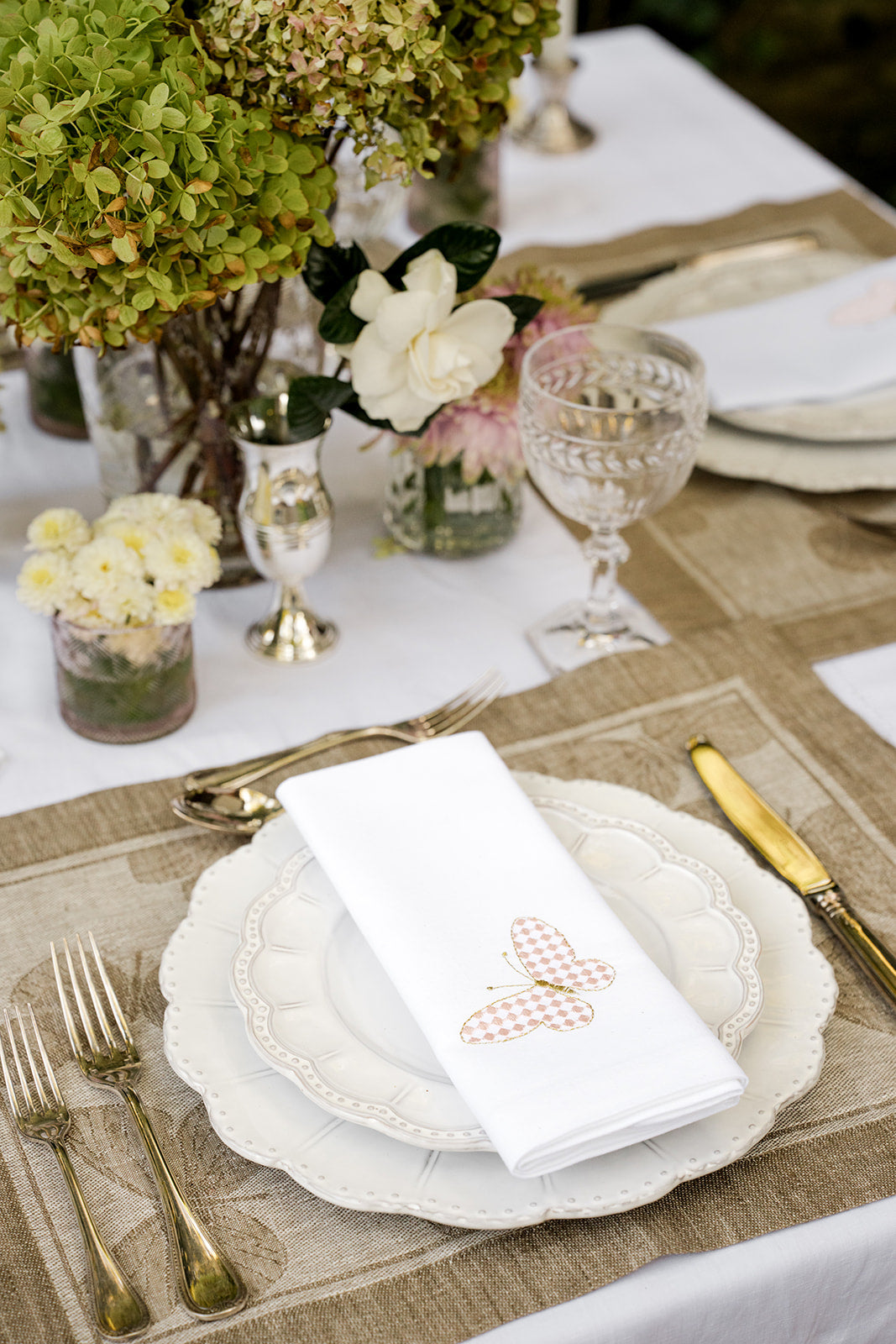 Butterfly Rustic Pure Linen Placemat - Set of 2