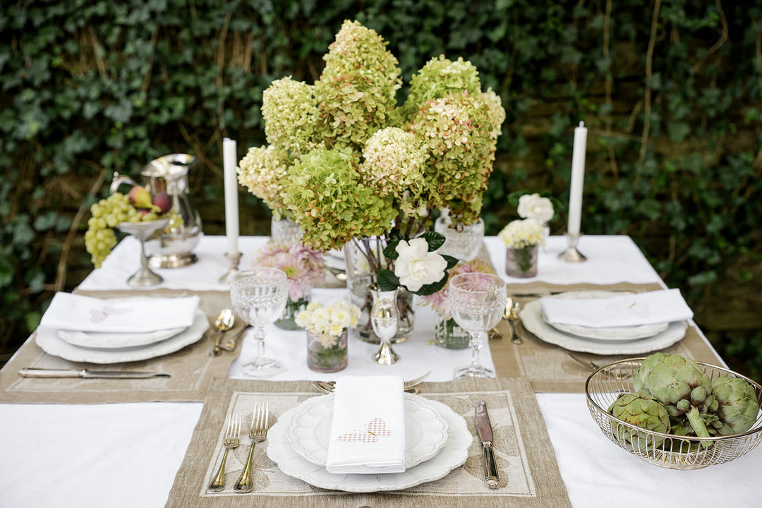 Butterfly Rustic Pure Linen Placemat - Set of 2