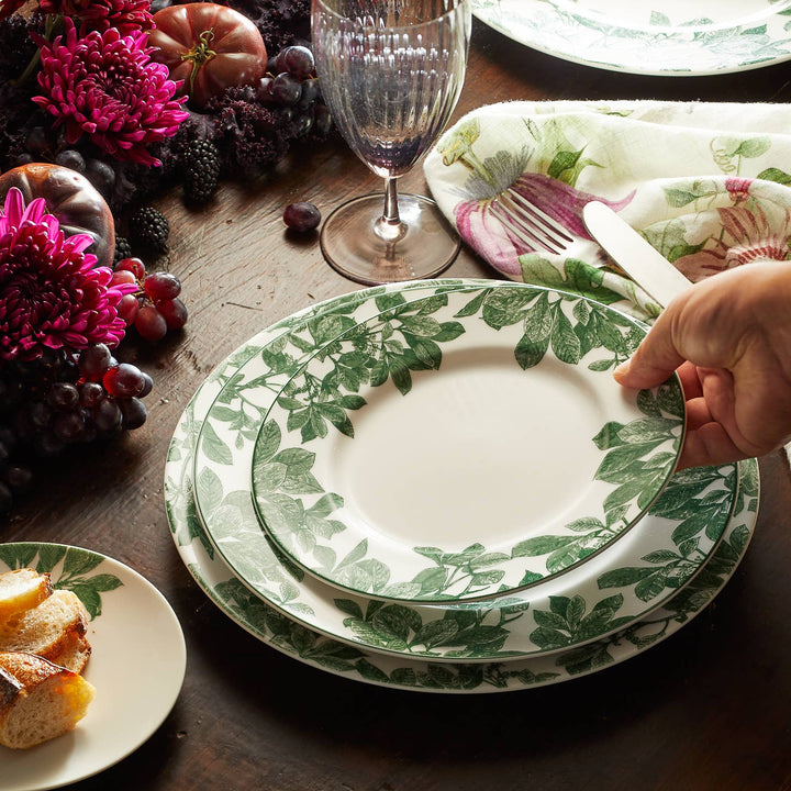 Arbor Green Rimmed Salad Plate- Set of 4
