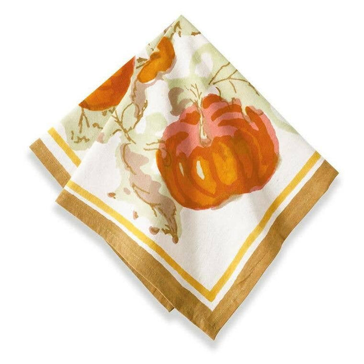 Pumpkin Print Dinner Napkins - Set of 6