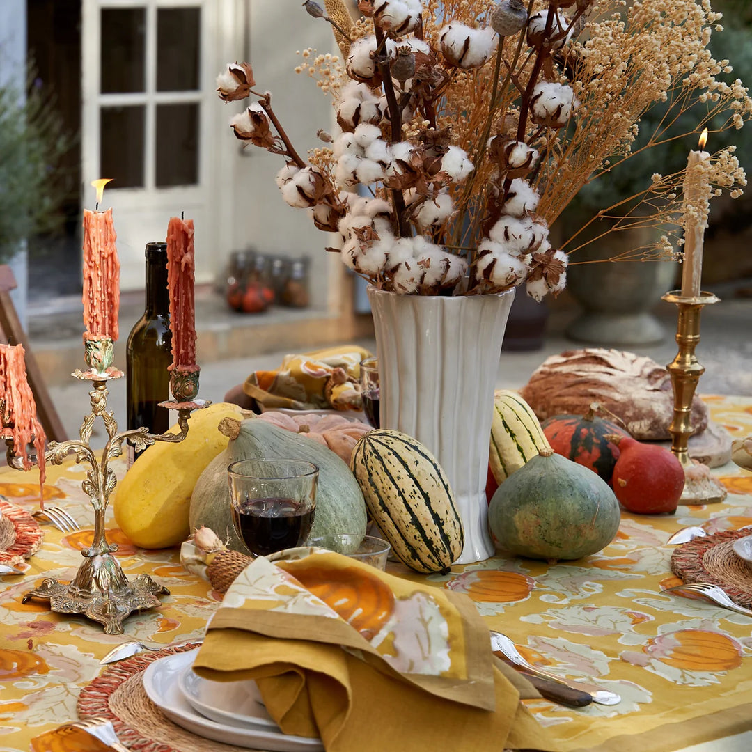 Pumpkin Print Dinner Napkins - Set of 6