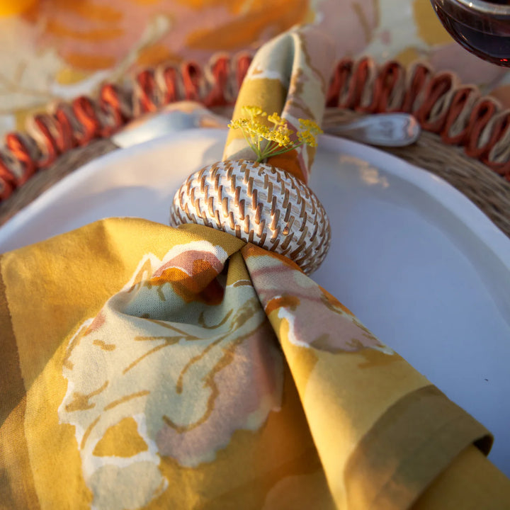 Pumpkin Print Dinner Napkins - Set of 6