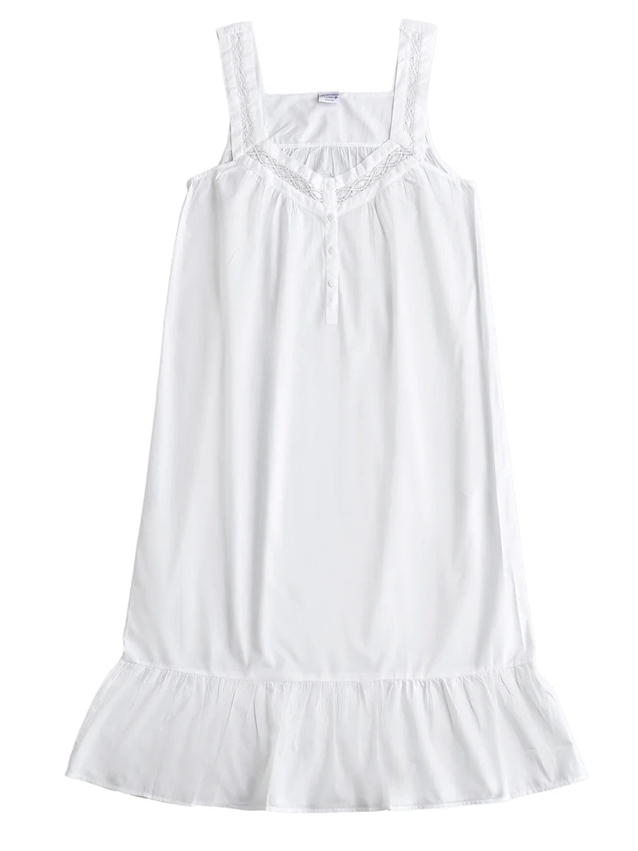 White cotton nightgown