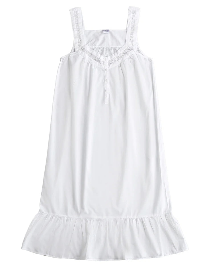 White cotton nightgown