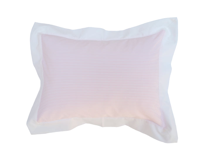 Striped Boudoir Pillow with White Border