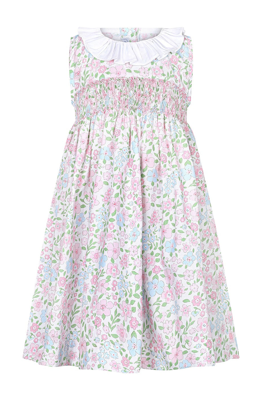 Floral Print Smocked Dress 