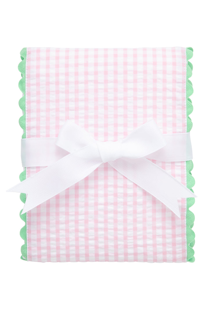 Big Check Fancy Fabric Burp Cloth