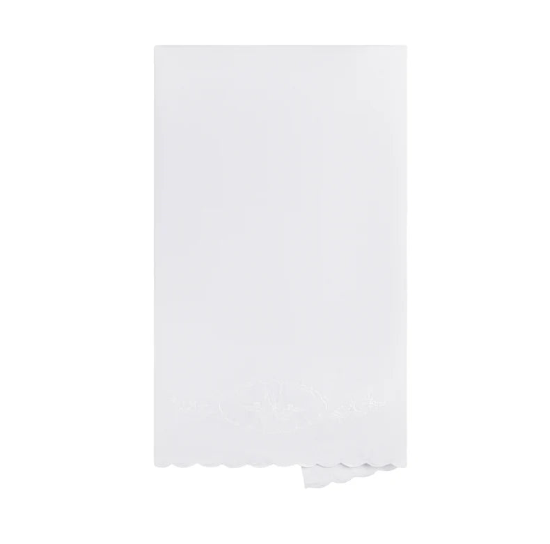 White embroidered receiving blanket 